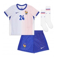 Camiseta Francia Ibrahima Konate #24 Visitante Equipación para niños Eurocopa 2024 manga corta (+ pantalones cortos)